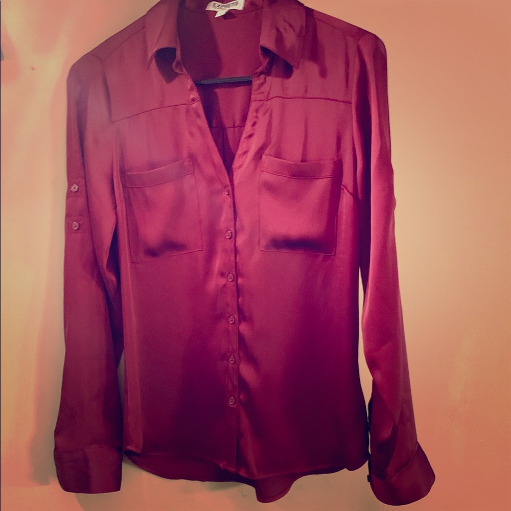 Express Button-Down Blouse, Small